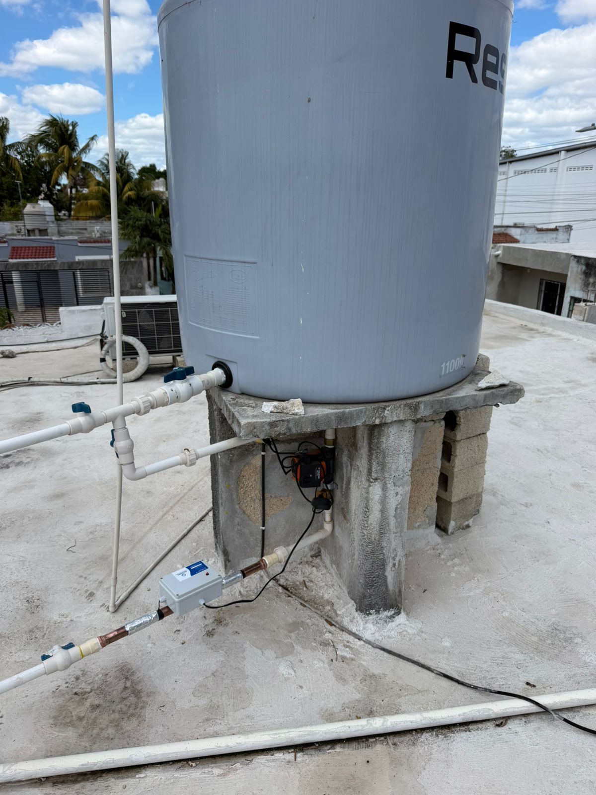 Equipo antisarro en tinaco residencial
